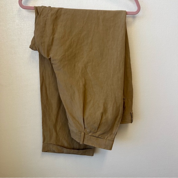 BERNARD ZINS PARIS Ken Pleated SILK/LINEN PANT/TROUSERS Made in France 38